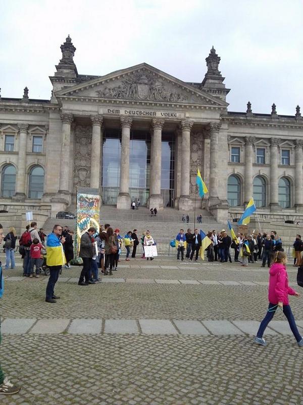 Rally in Berlin near reichstag