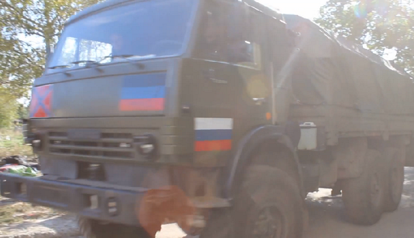 A militant truck in #donetsk yesterday