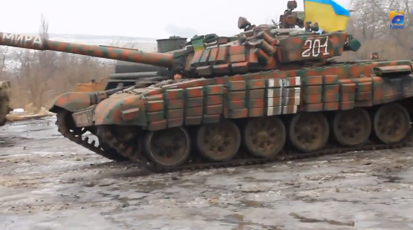 Captured Russian tank  T-72