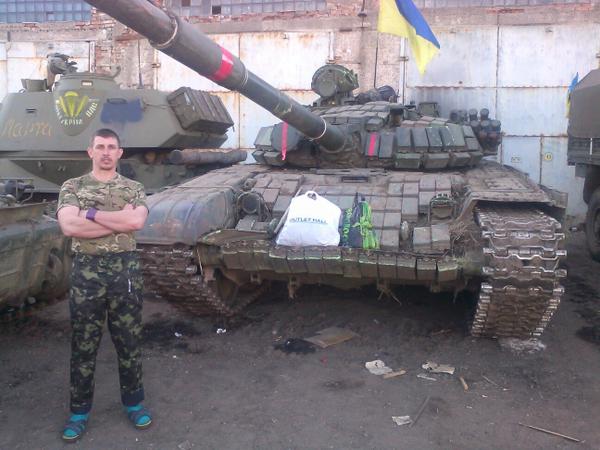 Captured T-72B in Artemivsk