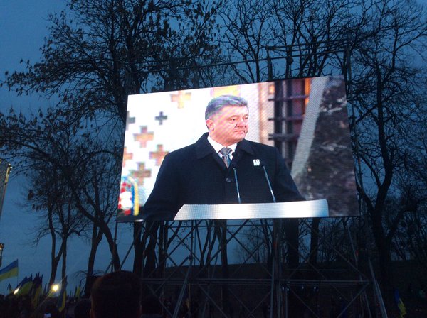 Honoring the victims of the Holodomor. Kyiv 