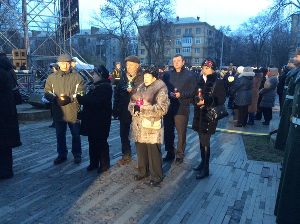 Honoring the victims of the Holodomor. Kyiv 