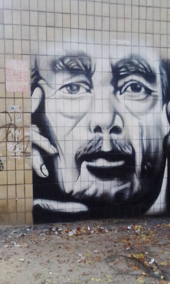 New mural in Kyiv - in support for renaming Lepse blvd to Vaclav Havel blvd