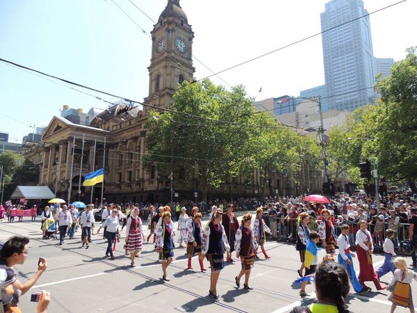 Ukrainians at parade in Melbourne at #AustraliaDay