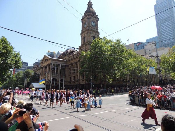 Ukrainians at parade in Melbourne at #AustraliaDay