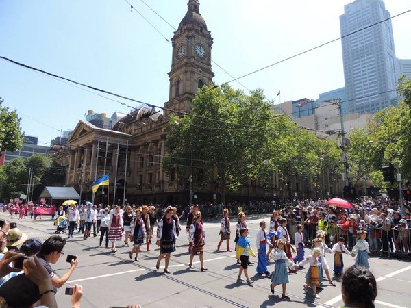 Ukrainians at parade in Melbourne at #AustraliaDay