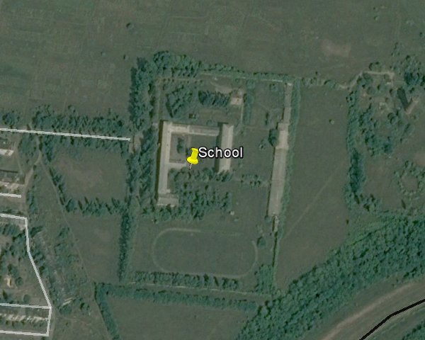 Hol'mivs'kyi. Yet another school-human shield for Russian militants. Just like in Zaitseve. 