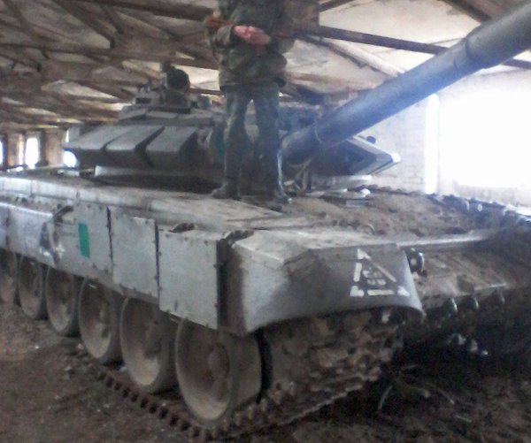Russian tanks in barn at Donbass instead bulls