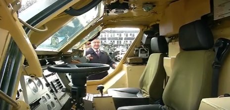 Poroshenko checked BTR-4 at plant