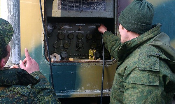Russian militants radio station at Olenivka