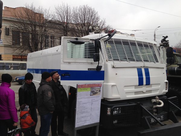 Police vehicles exhibition in Simferopol