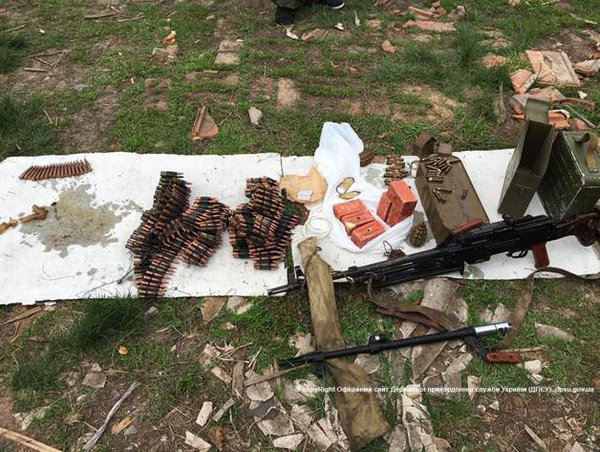 Col. Oleksandr Motuzyanyk: In Novhorodske, Donetsk region, border guards found a cache with saboteurs` armaments  