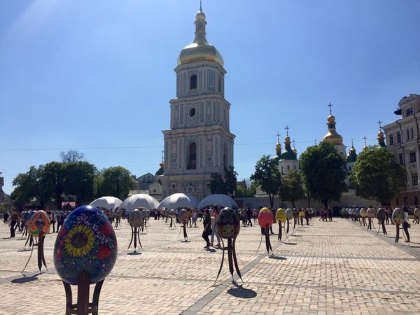 Pysanka Festival at Sofiivska Square in Kyiv 