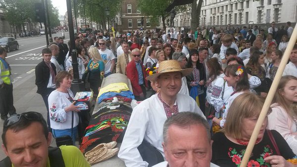 Embroidery march in London 