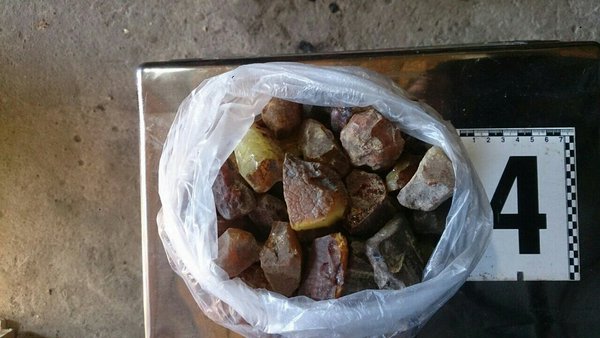 SSU was seized nearly 190 kg of illegally mined amber in Rivne region