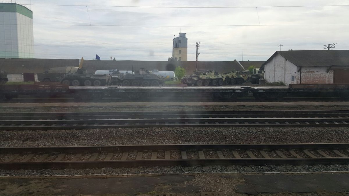 Russian military echelon in Valuyki on the border of Kharkiv region