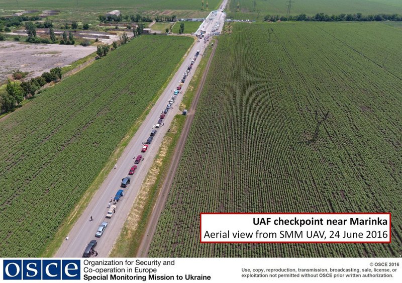 OSCE_SMM: Queues in Olenivka, South of Donetsk