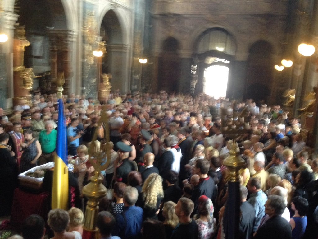 Funeral of Vasyl Slipak in L'viv