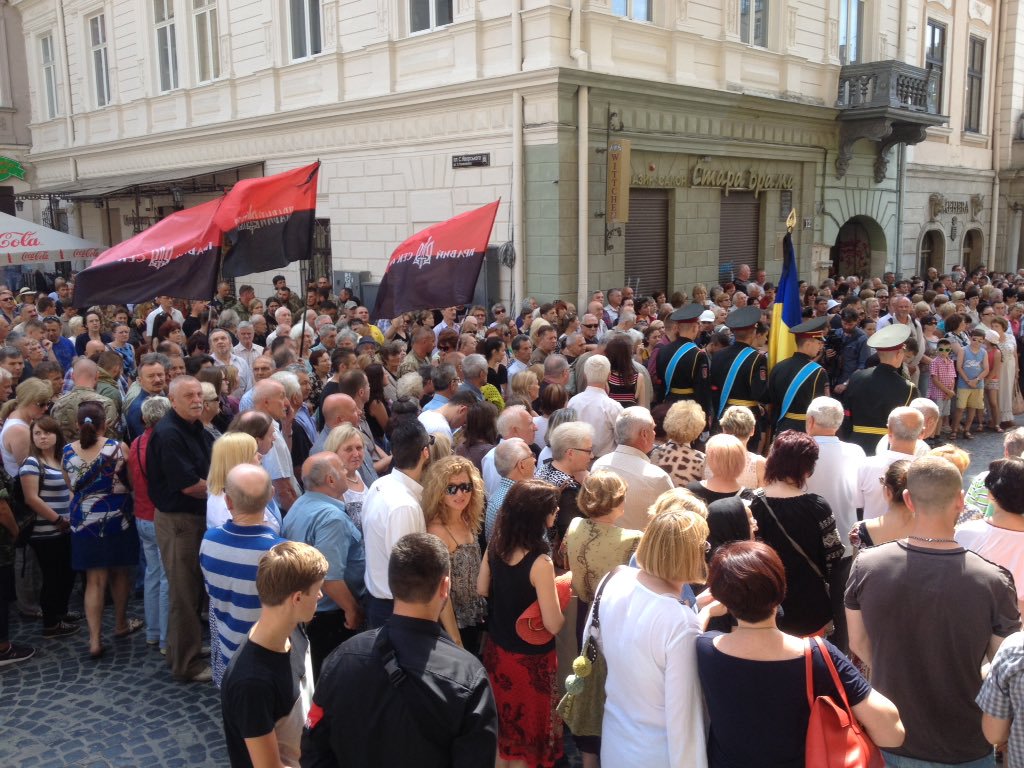 Funeral of Vasyl Slipak in L'viv