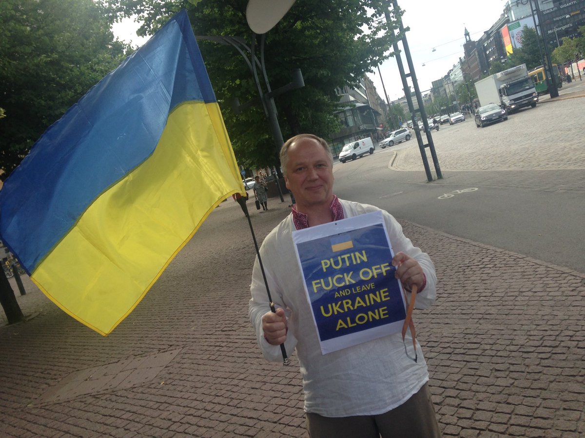 \Путін,облиш Україну в спокої\ - сьогоднішній візит Путіна до Фінляндії 