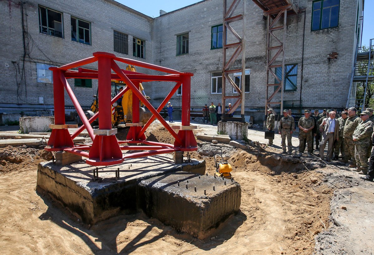 President inspected repairing works of Kramatorsk TV tower  