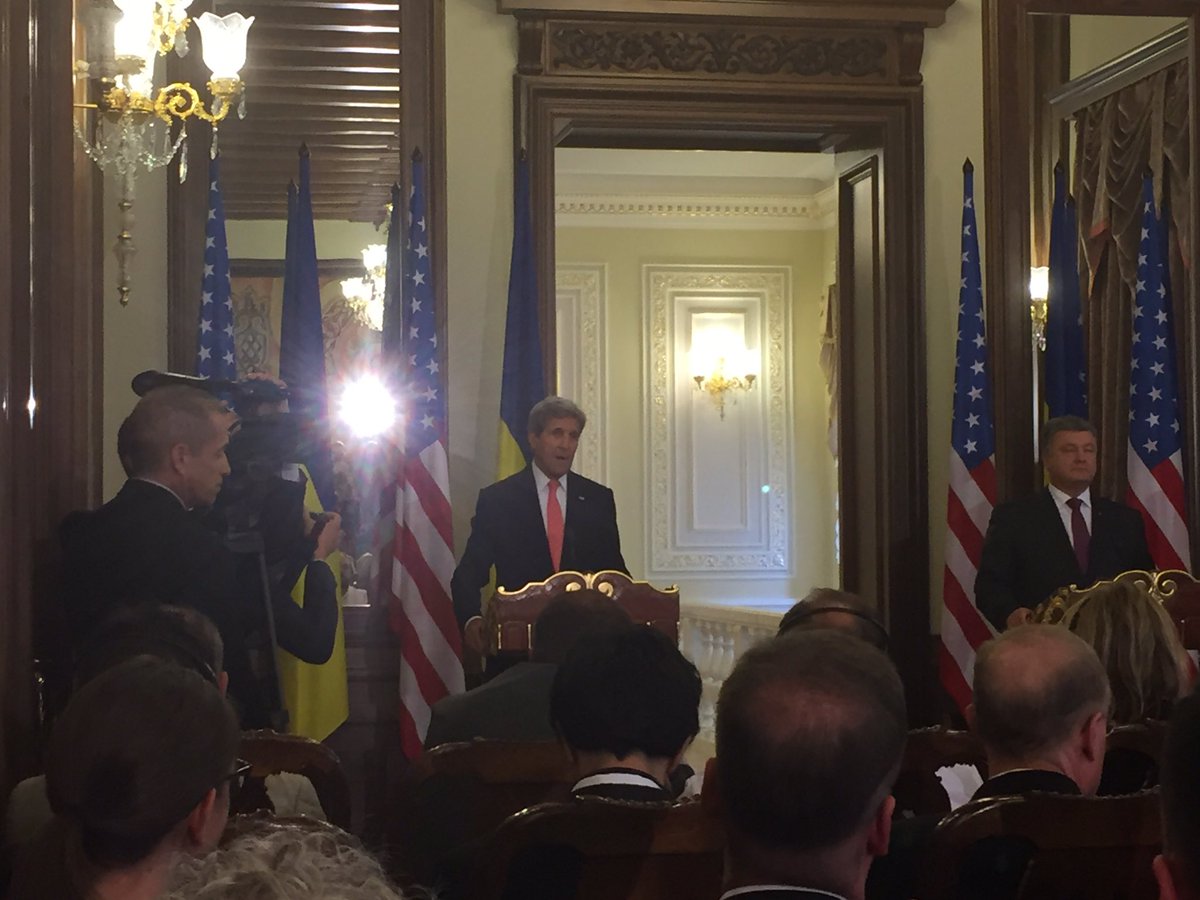 .@JohnKerry: loss of life in Ukraine concerns everyone. Urgency to full implementation of Minsk agreement  