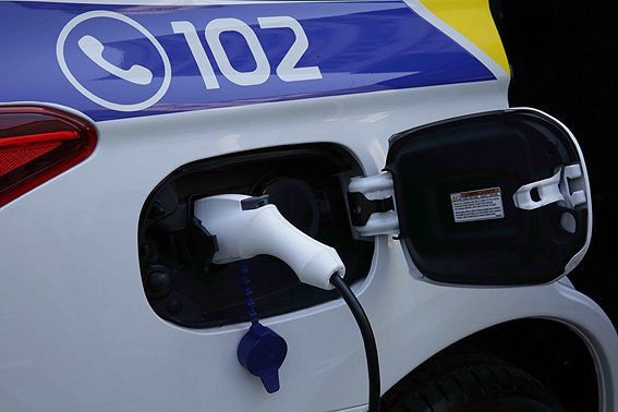 Eco-friendly and practical. The Interior Ministry showed new police crossover