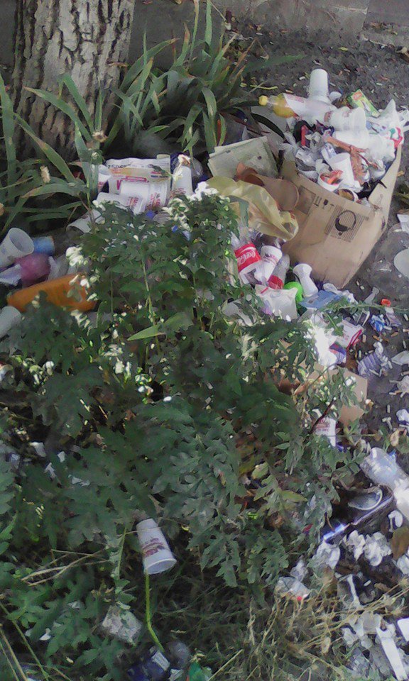 Piles of garbage in Simferopol