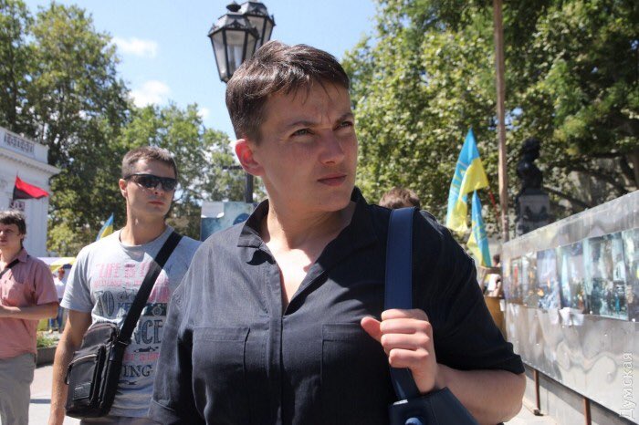 Savcheko in Odesa, - small clashes, activists tried to pelt her with eggs