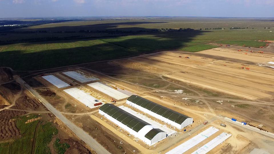 Russian military base under construction 50km from Ukraine's border (via @mod_russia's FB)  