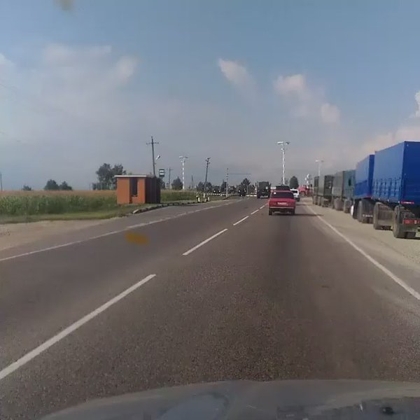 Another military convoy in Krymsk  