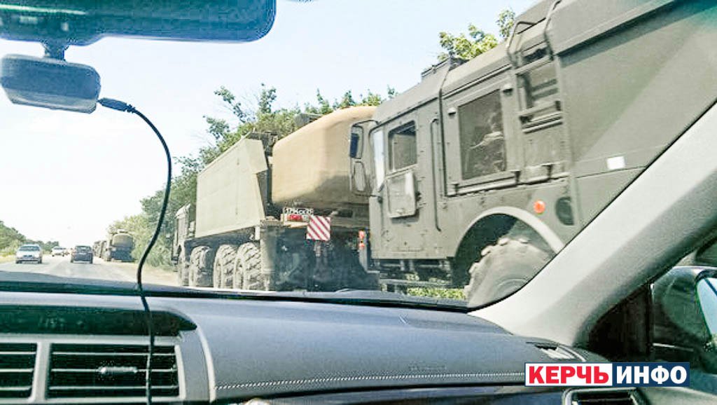Kerch Port on August 10: Military equipment being unloaded   