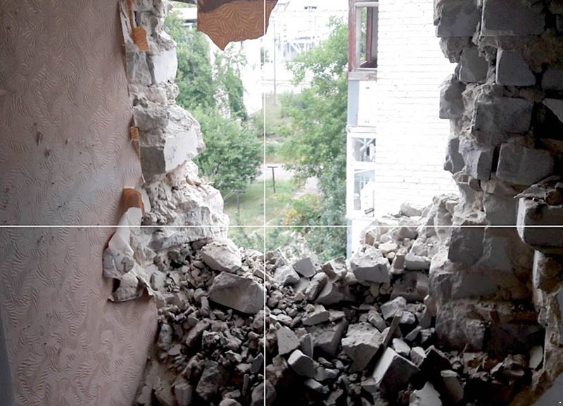 Consequences of shelling of Russian forces in Marinka