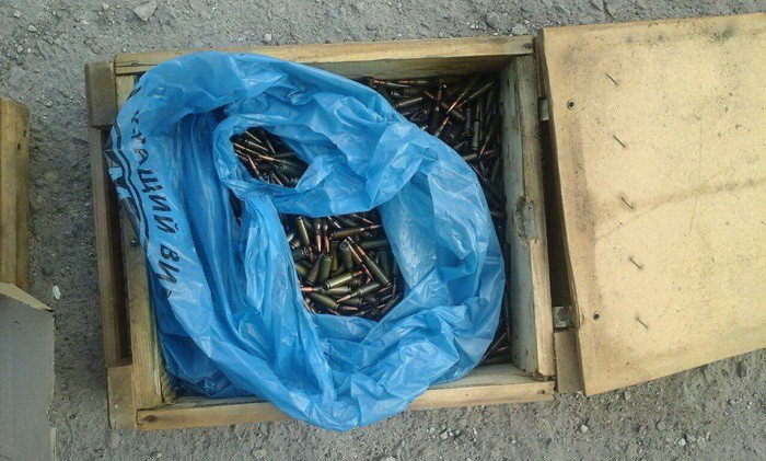 Col. Oleksandr Motuzyanyk: In Luhansk region, SBU found a cache with 2.5 k ammo  and  a dozen of grenades  