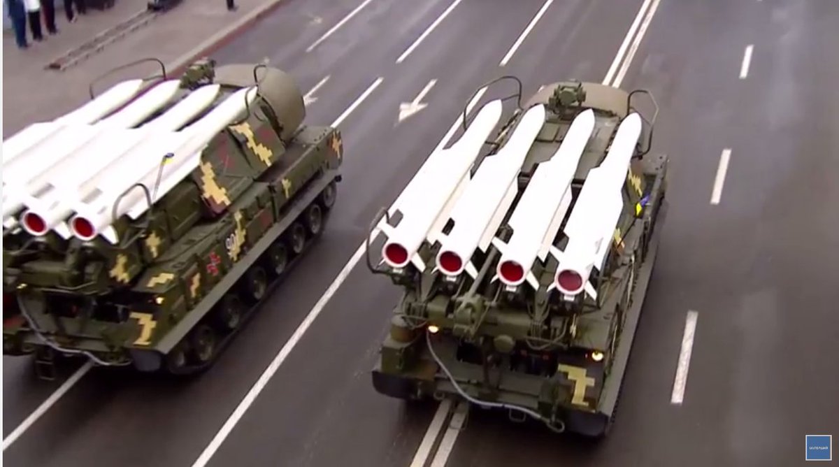 SAM On parade in Kyiv: Osa, Buk-m1, S-300PS  