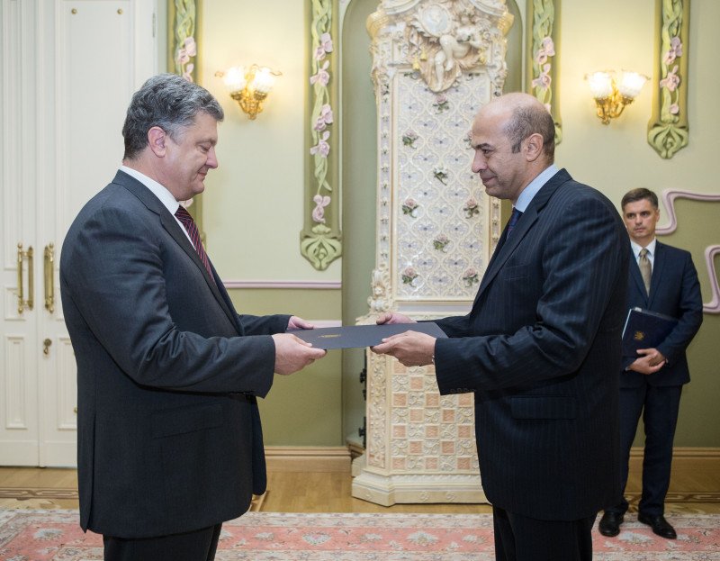 President @poroshenko accepts credentials from Ambassadors of USA, Romania, Brazil and Egypt  