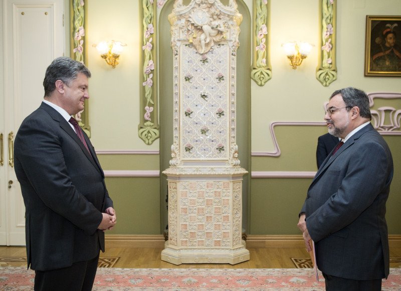 President @poroshenko accepts credentials from Ambassadors of USA, Romania, Brazil and Egypt  