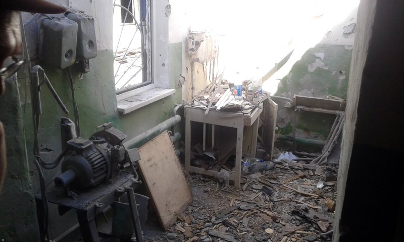 The consequence of shelling in Yasynuvata