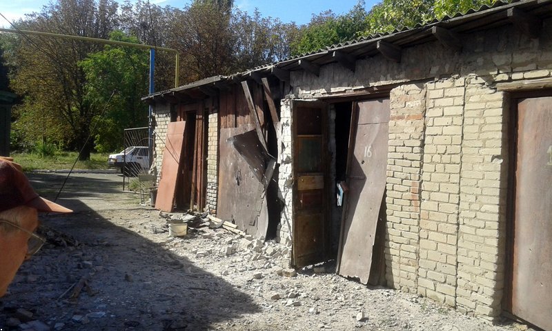 The consequence of shelling in Yasynuvata