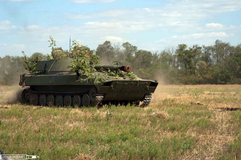 Drill of Russian forces at Donbas