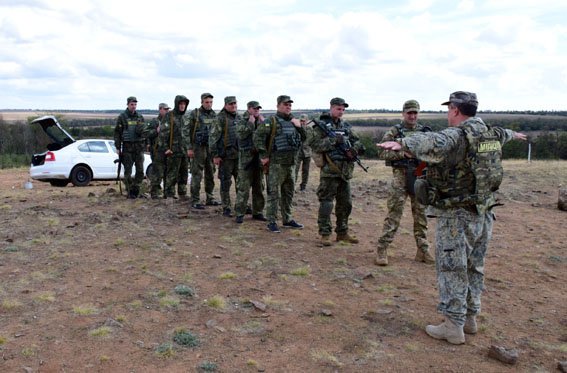 ATO spox: Recently, Donetsk police perfected their firing skills: fired with AKM  and  Makarov pistol  