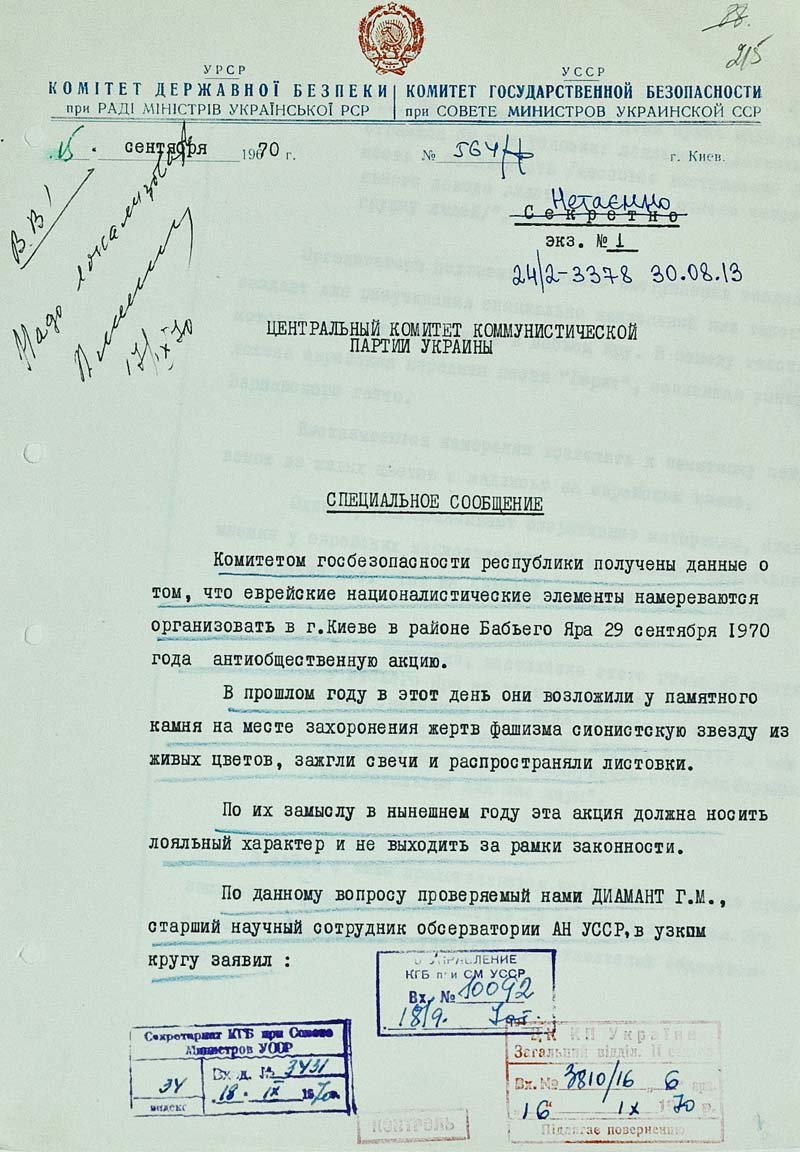 SBU published docs of KGB fight with Jewish community in Kyiv