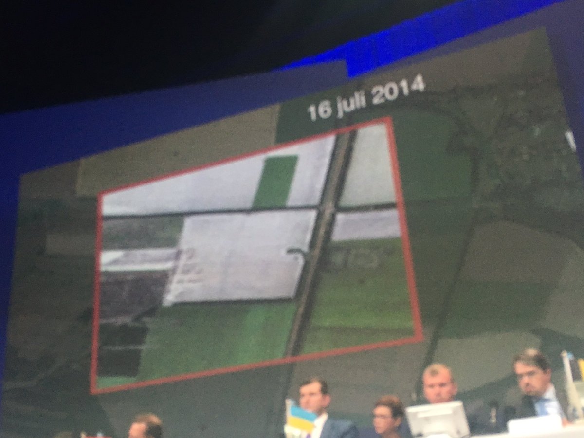 Journalists shown 'scorched earth' at launch site. Sat images before  and  after  plane shot down #MH17  