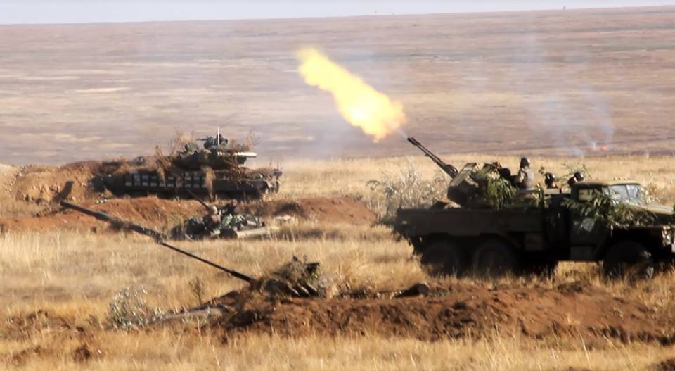 Drill of Ukrainian army 72th mobile brigade 