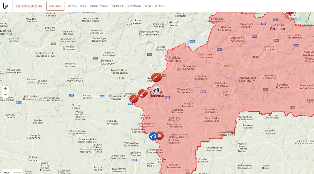 68 ceasefire violations yesterday at Donbas  