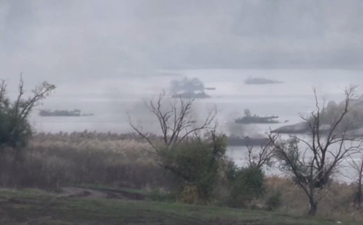 DNR group military traning, including passing a river with a larger combined force   
