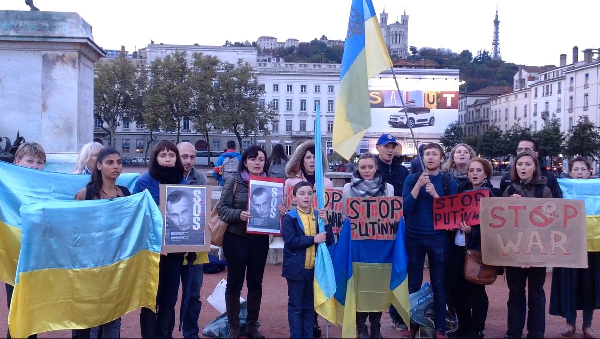Stop Putin war rally in Leon, France