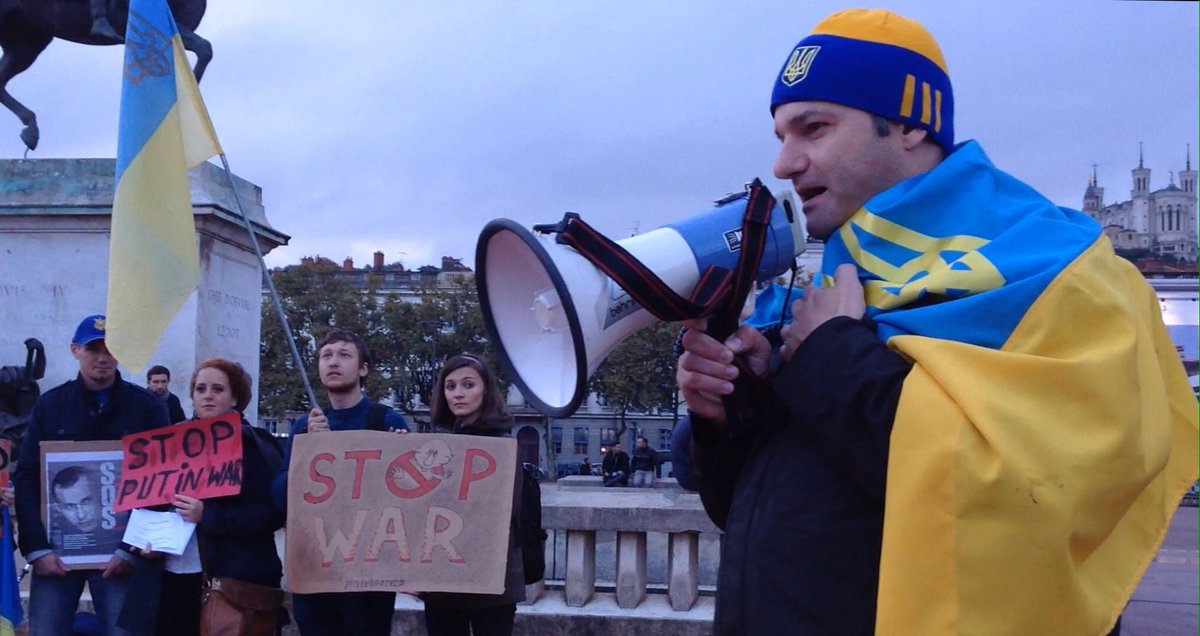 Stop Putin war rally in Leon, France