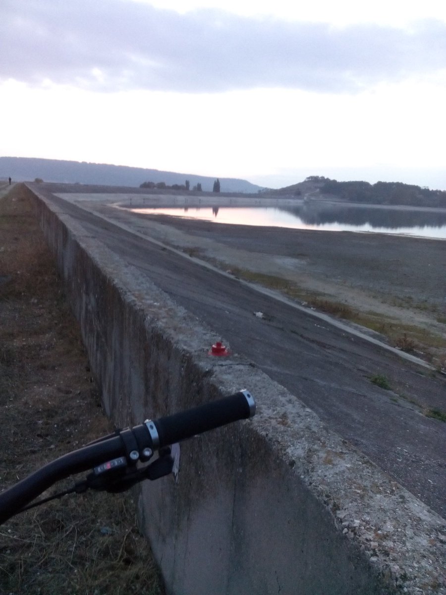 Almost empty reservoir near Bakhchisaray, Crimea