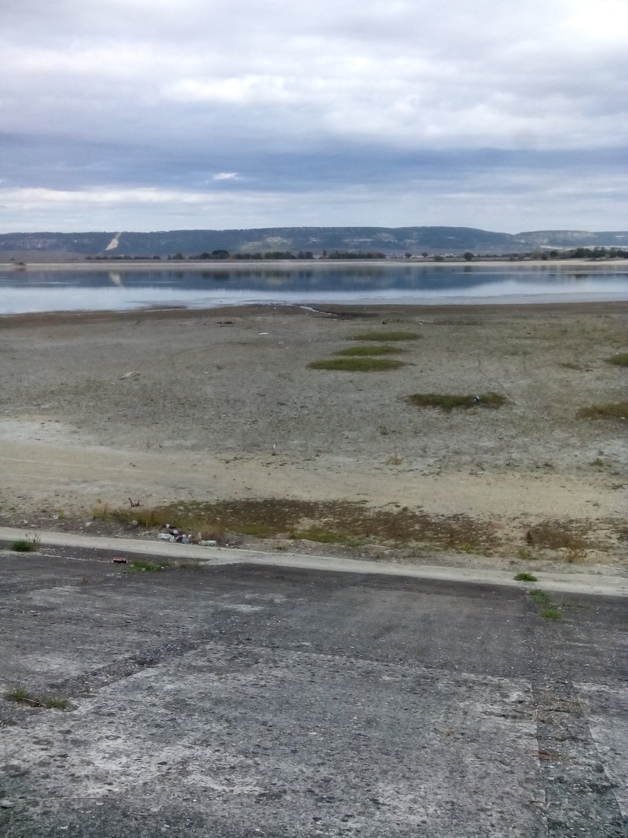 Almost empty reservoir near Bakhchisaray, Crimea